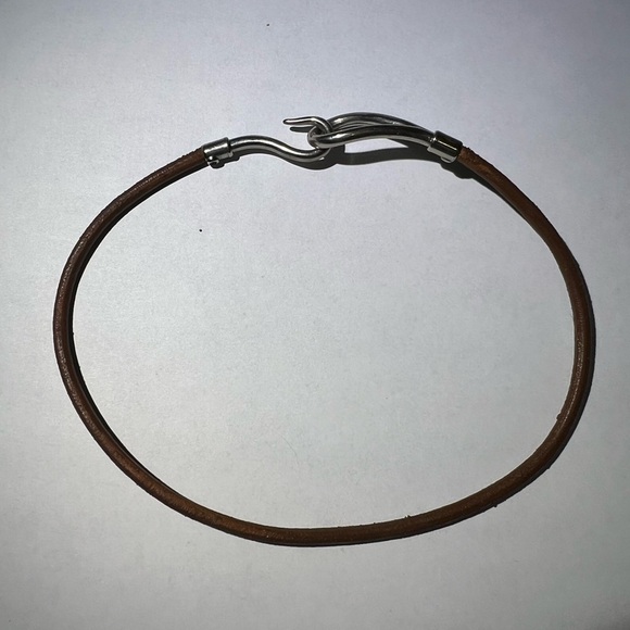 Hermes Brown Silver  Double Tour Wrap Bracelet - Picture 4 of 8